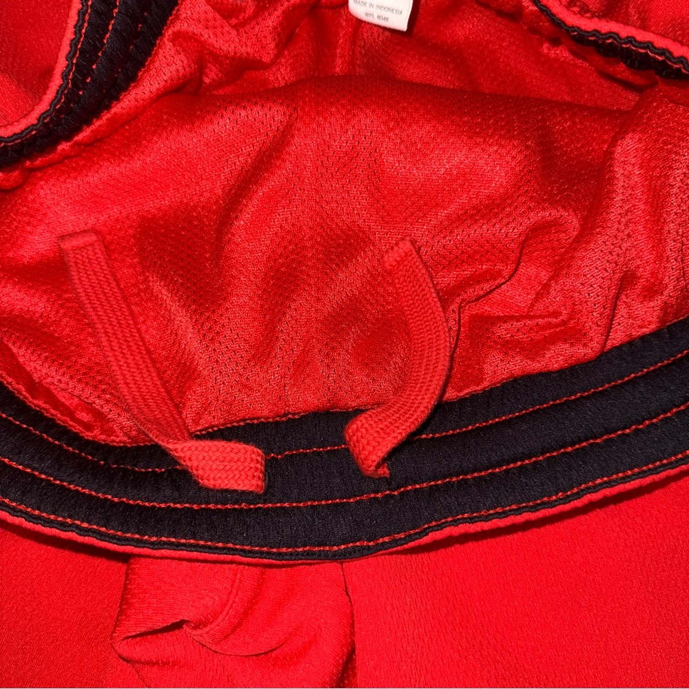 2 Pairs Red Shorts with Black and White Accents & Camo Gym Shorts both mediums - Picture 7 of 10